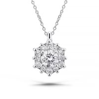 Halskette X-Diamond Dame X6 in Weißgold Diamante Lab Grown 0.45 Ct CL007BI - CL007BI